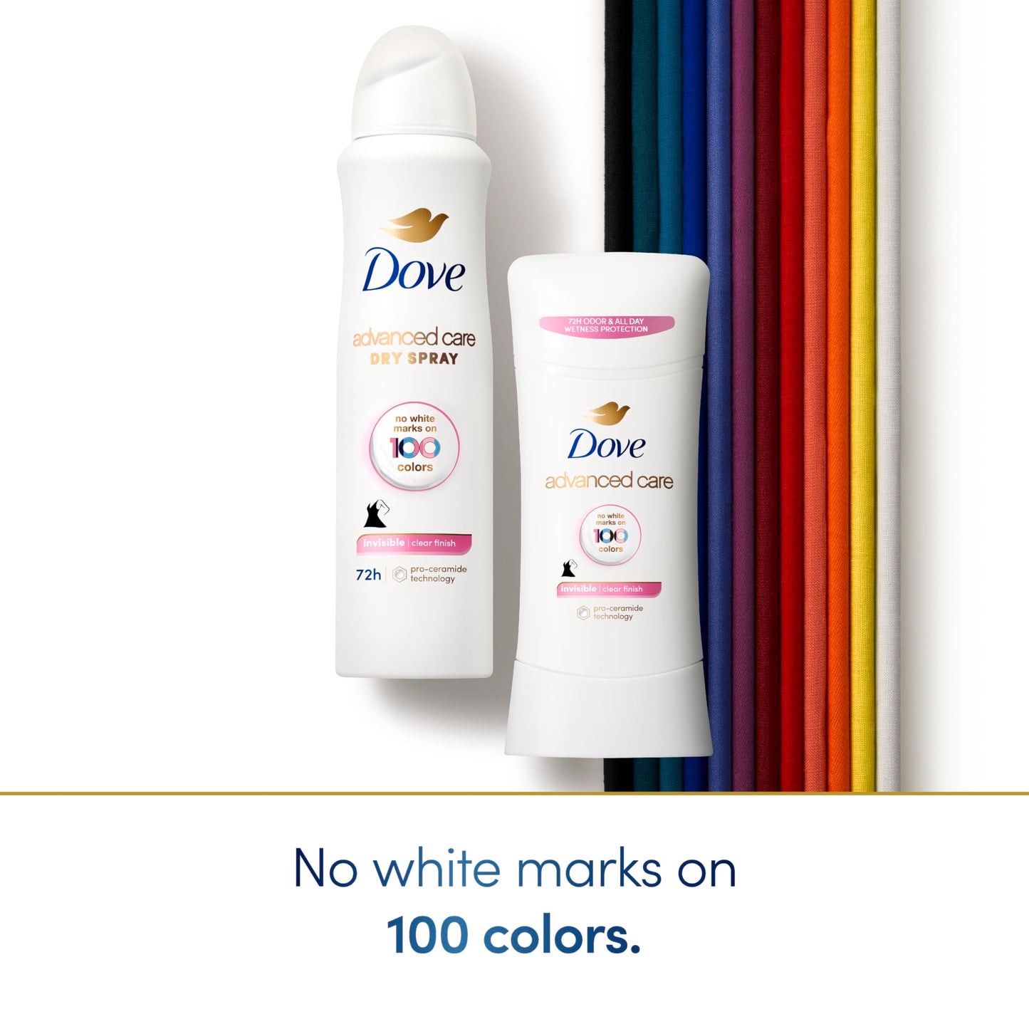 Dove Advanced Care Antiperspirant Deodorant Stick Clear Finish 4 Count deodorant that doesn’t stain clothes 72-hour odor control and all-day sweat Beauty and Personal Care Dove