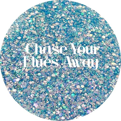 Blue Polyester Glitter | Craft Glitter | Glitter for Arts & Crafts | Tumblers | Cosmetics | Nails | Epoxy Resin Art | Slime | DIY | Body Glitter | 1