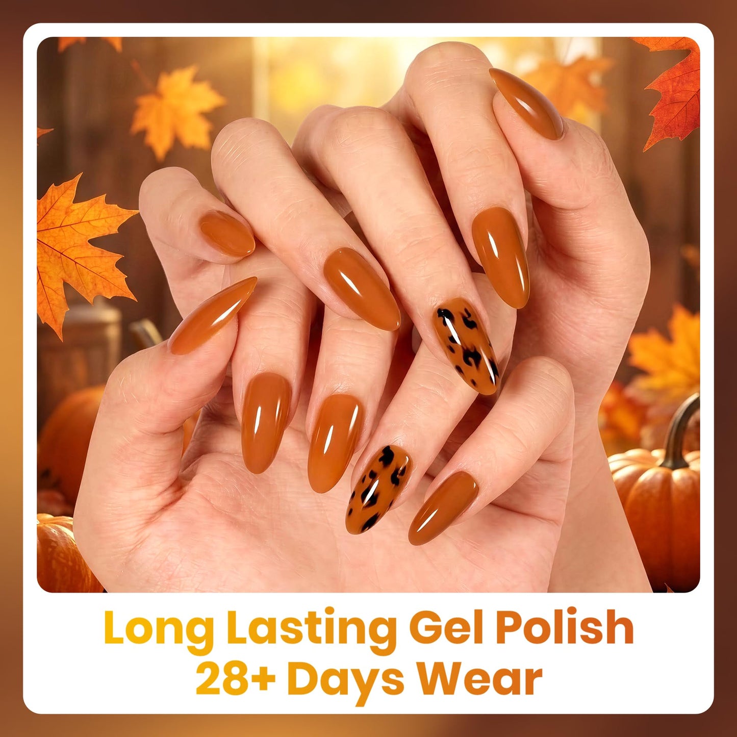 Beetles Fall Gel Polish Set - Maillard Season Collection, 6 Colors Brown Orange Yellow Fall Colors Polish Kit, Soak off Uv Led Lamp Needed Manicure Beauty and Personal Care beetles Gel Polish