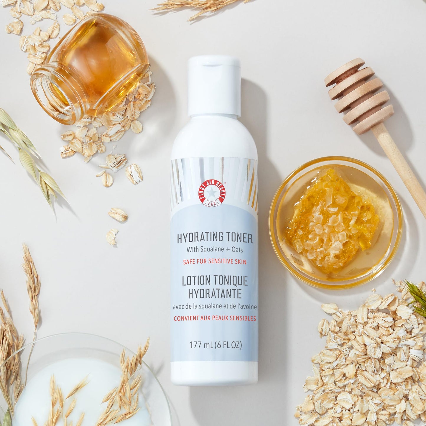 First Aid Beauty - Hydrating Toner with Squalane and Oats, Natural Wild Oat Skin Calming Toner, Helps Reduce Lines & Wrinkles, Safe for Sensitive