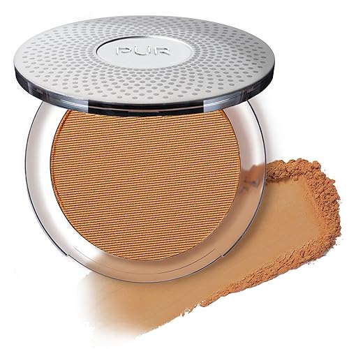 PUR Beauty 4-in-1 Pressed Mineral Makeup Powder Foundation with SPF 15 - Concealer & Finishing Compact Pressed Powder for Face - Buildable Medium