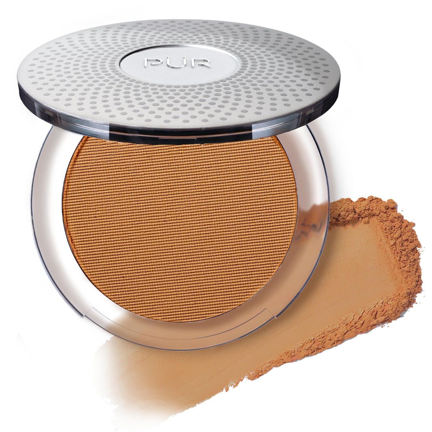 PUR Beauty 4-in-1 Pressed Mineral Makeup Powder Foundation with SPF 15 - Concealer & Finishing Compact Pressed Powder for Face - Buildable Medium
