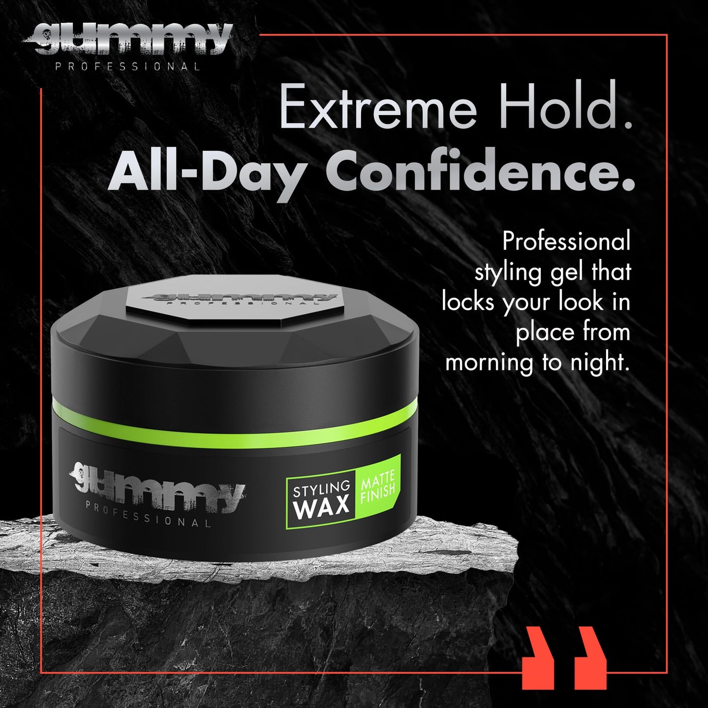 Gummy Professional Hair Wax for Men & Women - Strong Hold Matte Finish Styling - Flexible Hair Product for Long-Lasting Hold, Grooming,