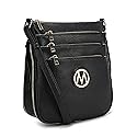 MKF Crossbody Bag for Women - PU Leather Expandable Messenger Purse - Designer Pocketbook Handbag Shoulder Strap