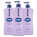 Vaseline Intensive Care Calm Healing Body Lotion 3 count for Dry Skin Made with Ultra-Hydrating Lipids and Lavender Extract to Heal and Restore Dry