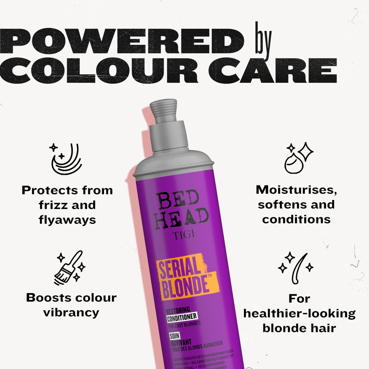 TIGI Bed Head Serial Blonde Restoring Conditioner for Damaged Blonde Hair, Hydrolyzed Keratin, 20.29 fl oz