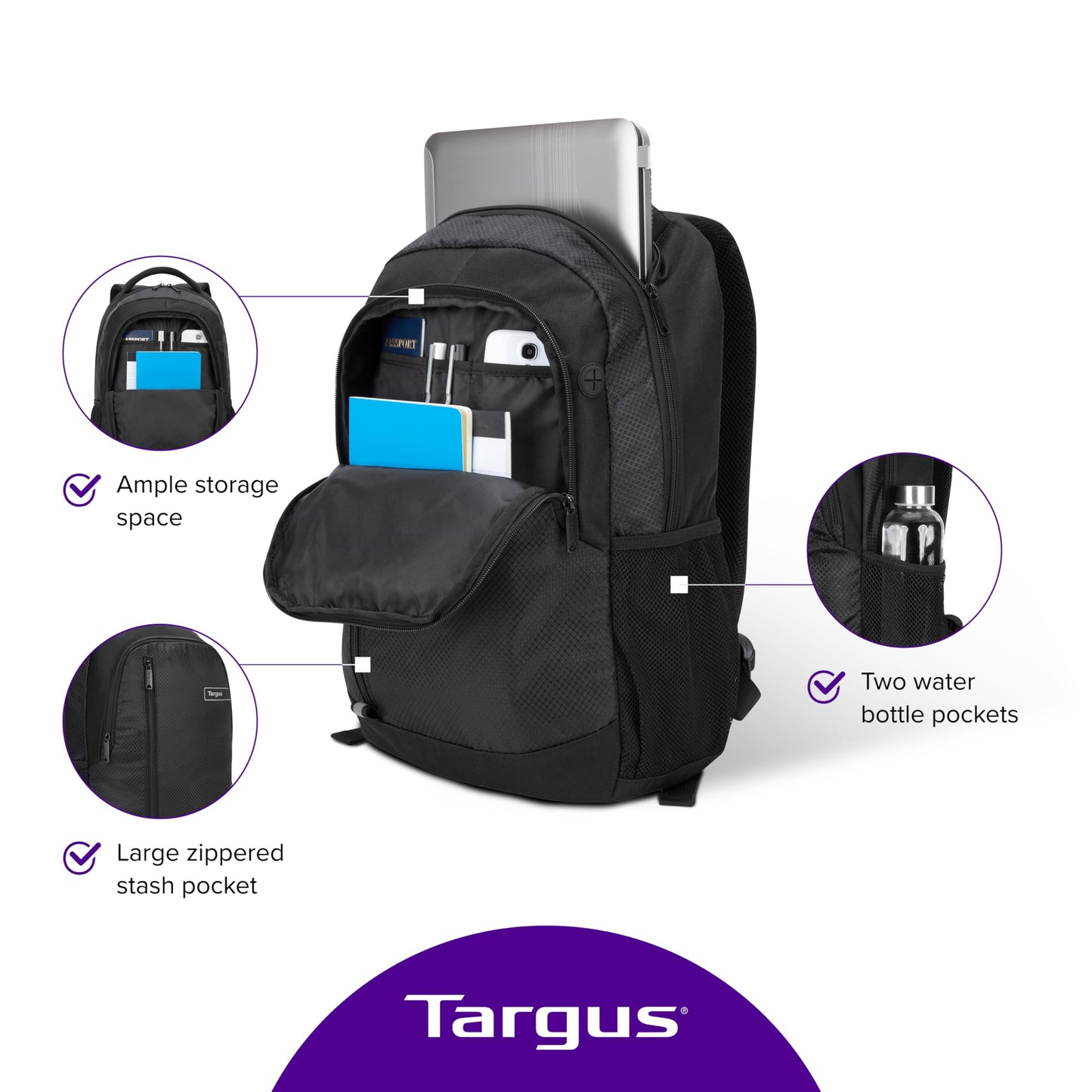 Targus - 15.6 Sport Backpack (Black)