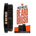 Wild Willies Natural Boar Bristle Brush for Hair & Beard - Multipurpose Boar Bristle Hair Brush for Grooming Slick Back Hair, Beard, and Mustache