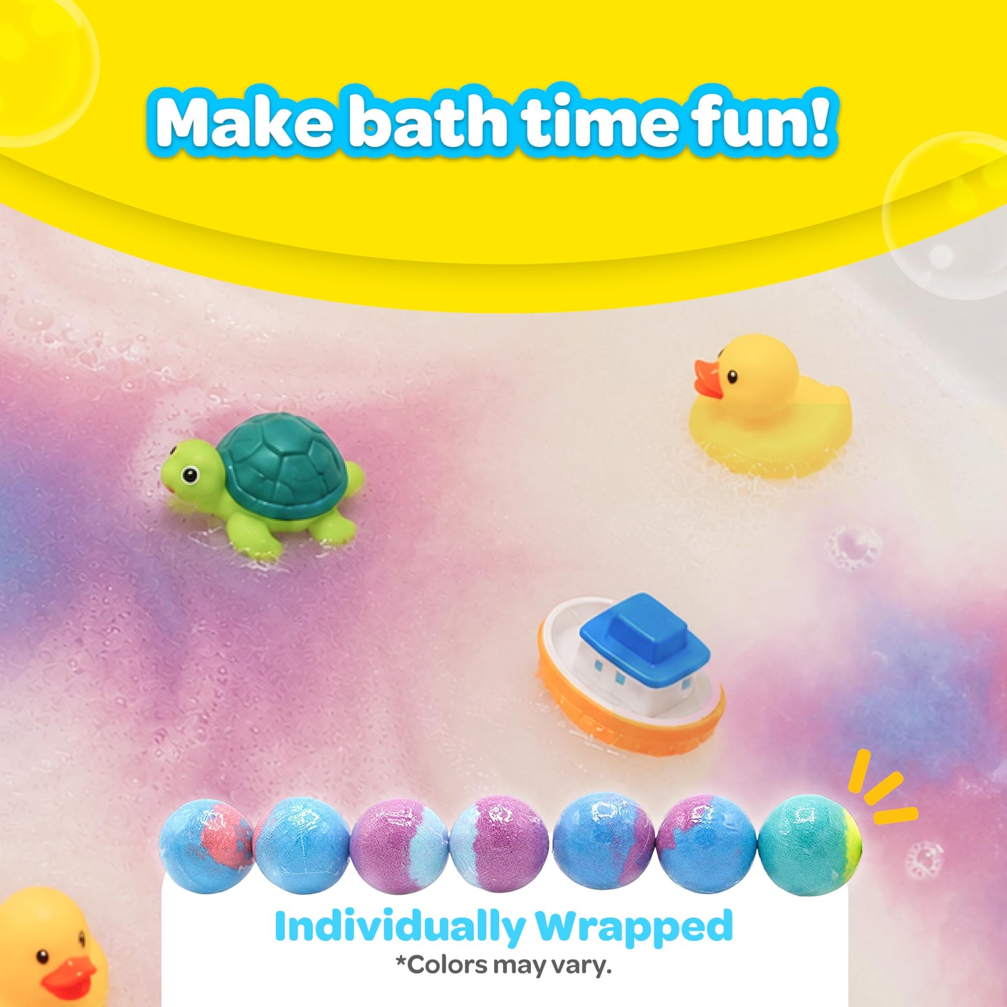 Crayola Scented Bath Bombs for Kids (7 Count), Non-Toxic, Stain Free, Multi-Colored Fizzy Bath Bombs with Grape, Lemon, Cotton Candy & Bubblegum Beauty and Personal Care Taste Beauty