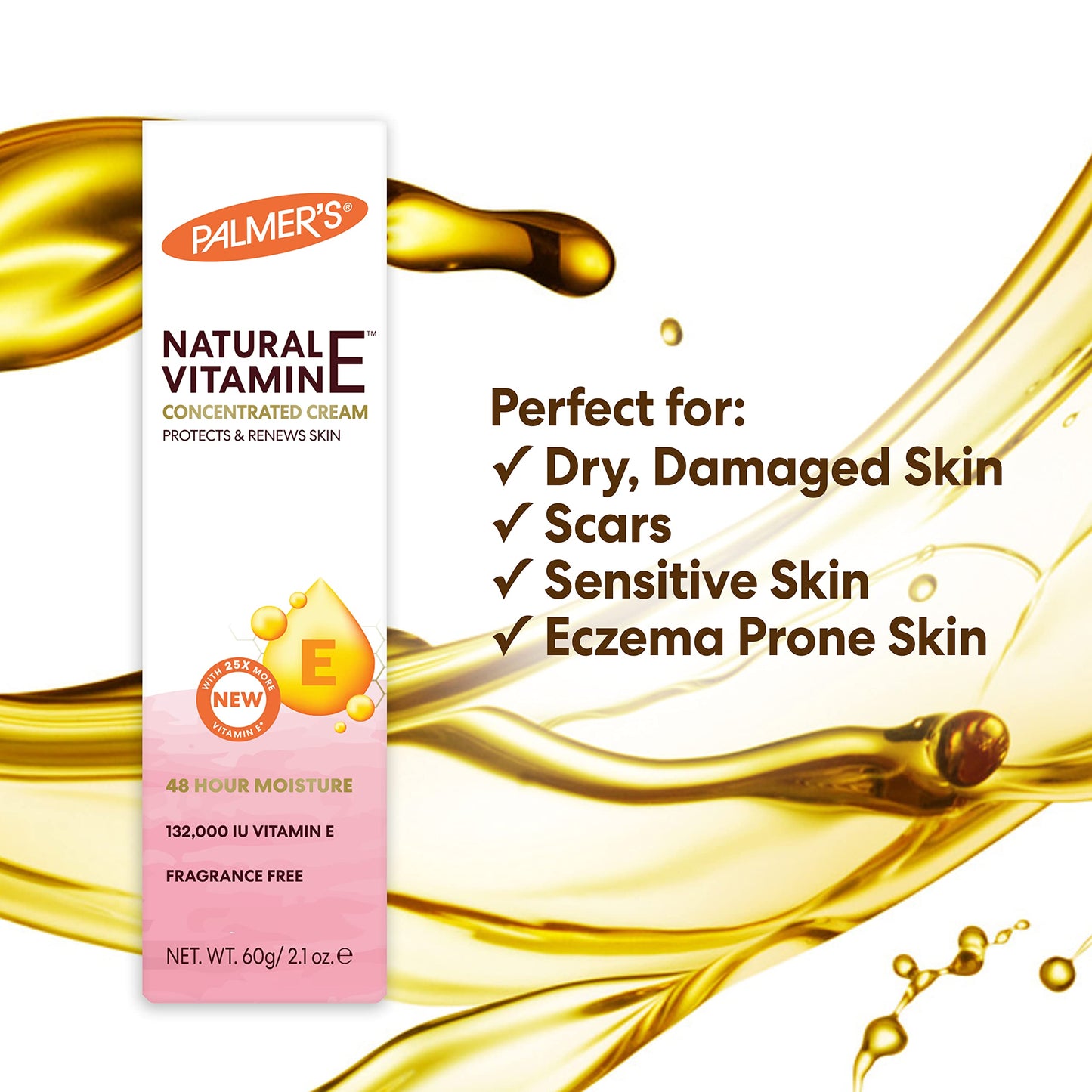 Palmer's Natural Vitamin E Concentrated Cream, 2.1 Ounce