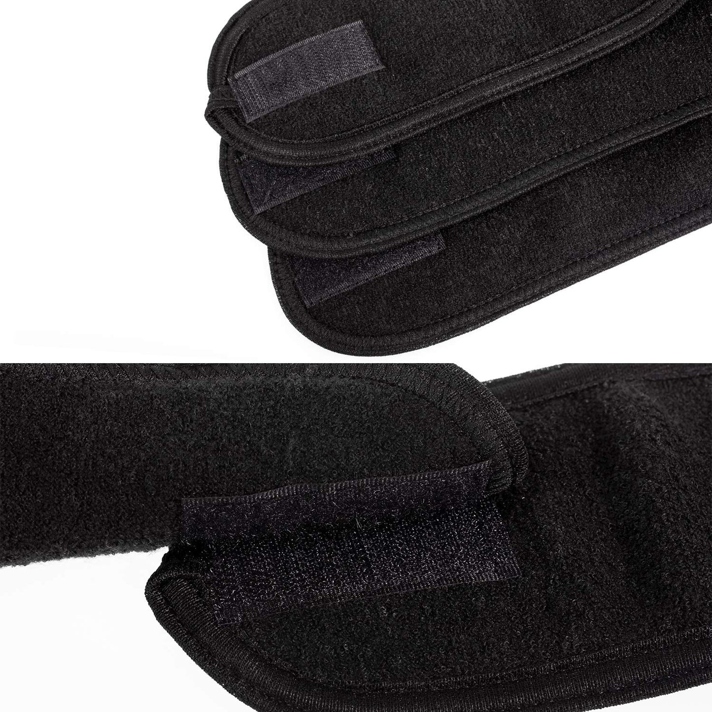 Whaline Spa Facial Headband Head Wrap Terry Cloth Headband 4 Counts Stretch Towel for Bath, Makeup and Sport (Black)