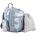 Eastsport Extra Large Backpack Expandable Oversized for Travel Hiking Work Camping Sports Outdoors with Drawstring Bag Mochila De Viaje Abstract Joyful