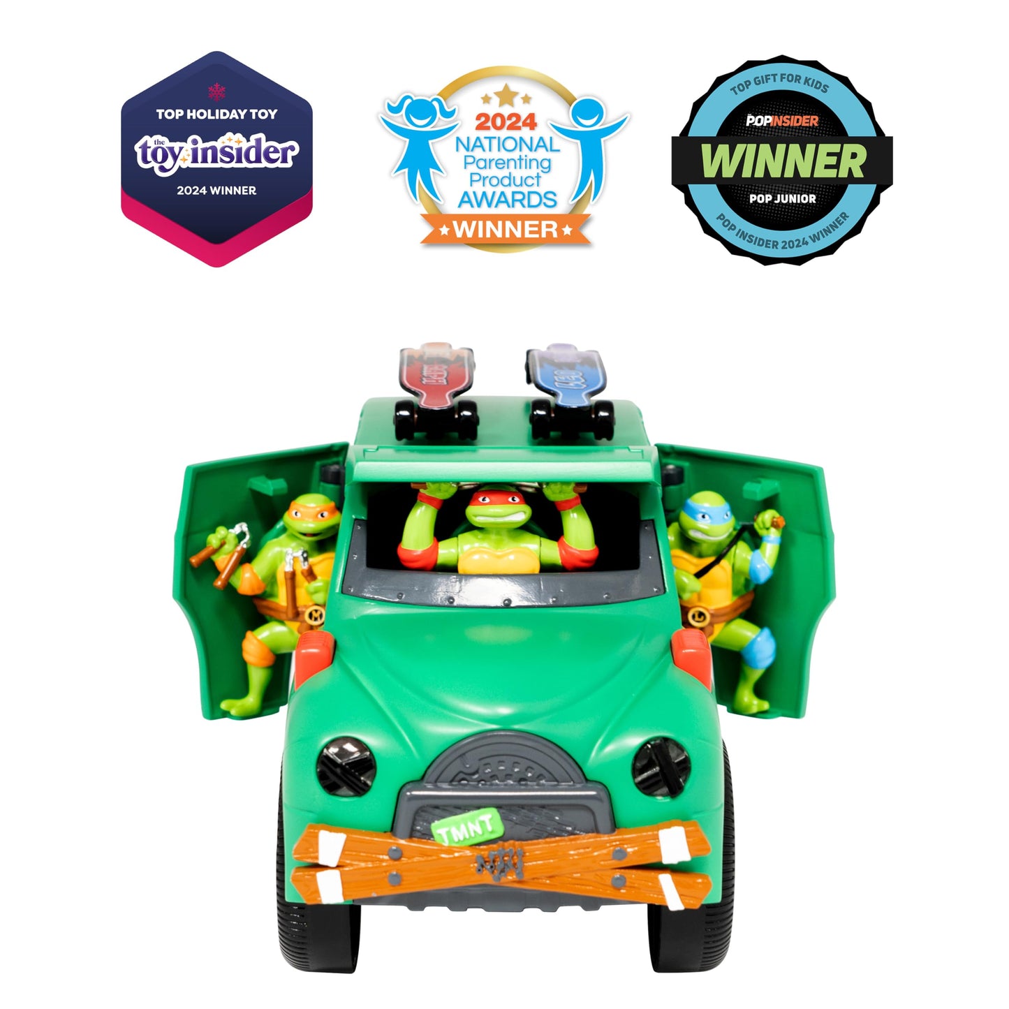 Teenage Mutant Ninja Turtles, Turtle Party Cruiser w/Lights and Sounds, Vintage Styling, Interactive Play, Ages 3+