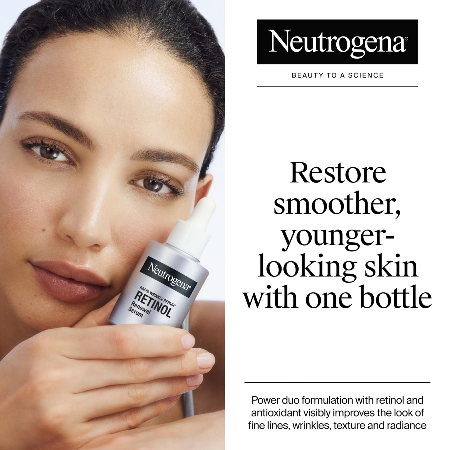 Neutrogena Rapid Wrinkle Repair Retinol Renewal Serum, Lightweight Anti-Aging Facial Serum with Pure Retinol & Antioxidants to Improve Wrinkles