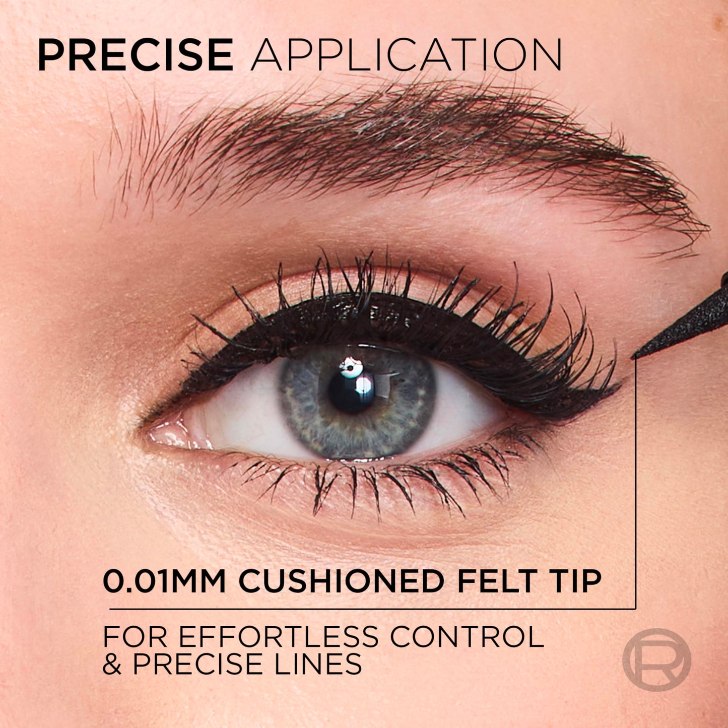L'Oreal Paris Haute Precision Waterproof Liquid Eyeliner, Smudge-Proof Eye Liner with Micro-Tip, for up to 28HR Eye Makeup Wear, 010 Black Silk Beauty and Personal Care L'Oreal Paris