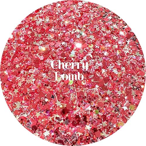 Red Polyester Glitter | Craft Glitter | Glitter for Arts & Crafts | Tumblers | Cosmetics | Nails | Epoxy Resin Art | Slime | DIY | Body Glitter | 1 oz