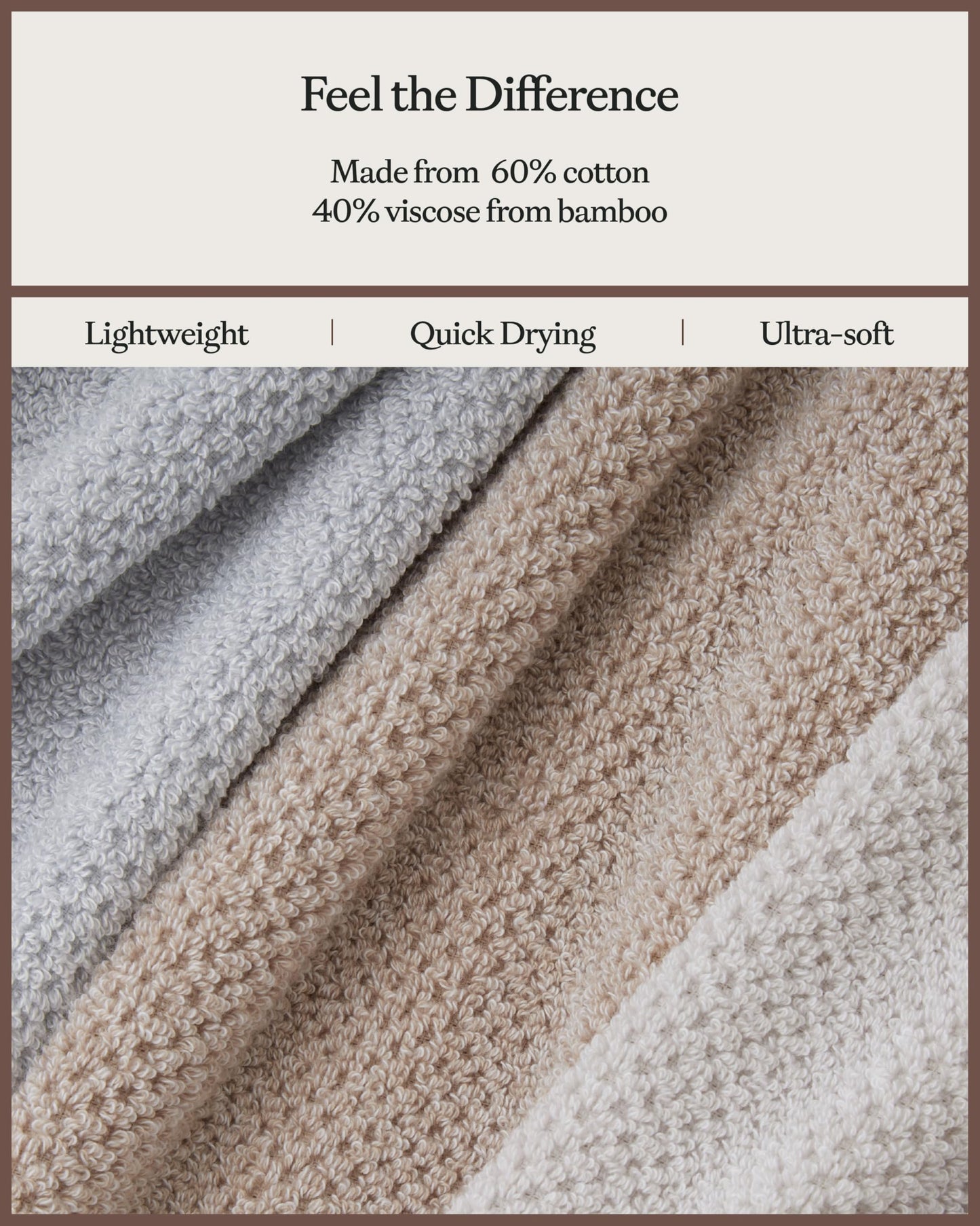 Cozy Earth Nantucket 60% Cotton 40% Viscose from Bamboo Bath Towel - 600 GSM Plush & Fast-Drying with Rice Weave Pattern - 2 Pack 30" x 58" Luxury…