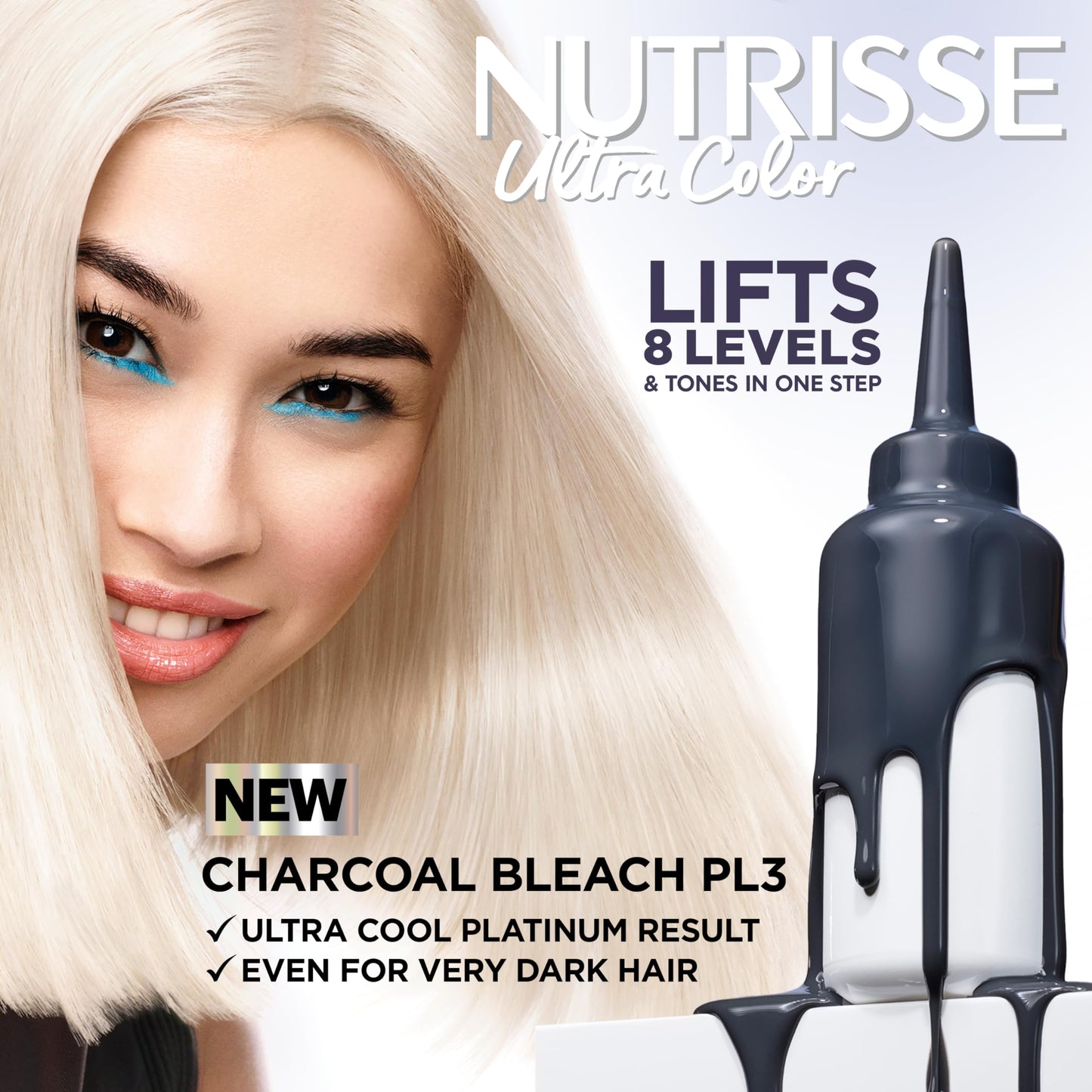 Garnier Nutrisse Ultra Color Hair Color, Permanent Hair Dye for Up to 8 Weeks of Bold, Vibrant, Fade-Resistant Results, Vegan & Cruelty-Free, PL3