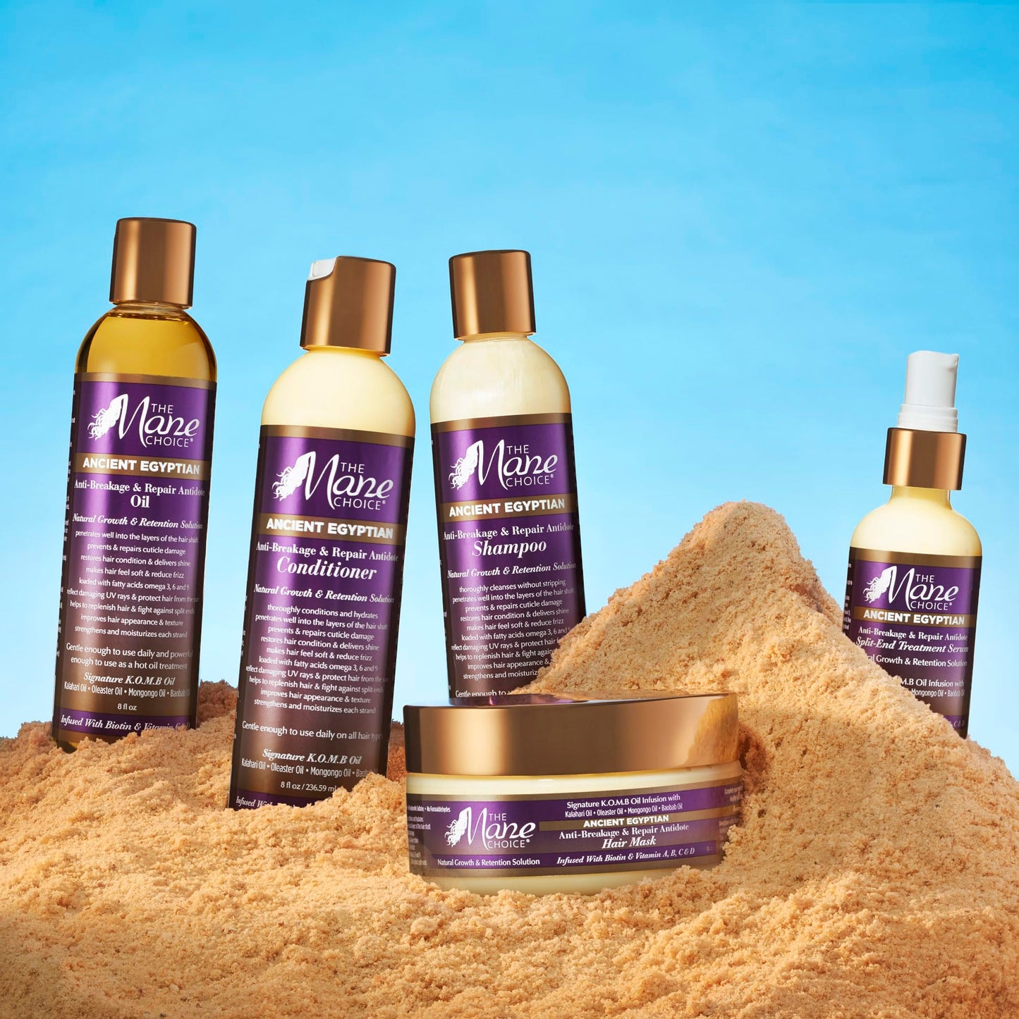 The Mane Choice Ancient Egyptian Anti-Breakage & Repair Antidote Hair Mask for Coily, Wavy & Curly Hair, 8 Ounce