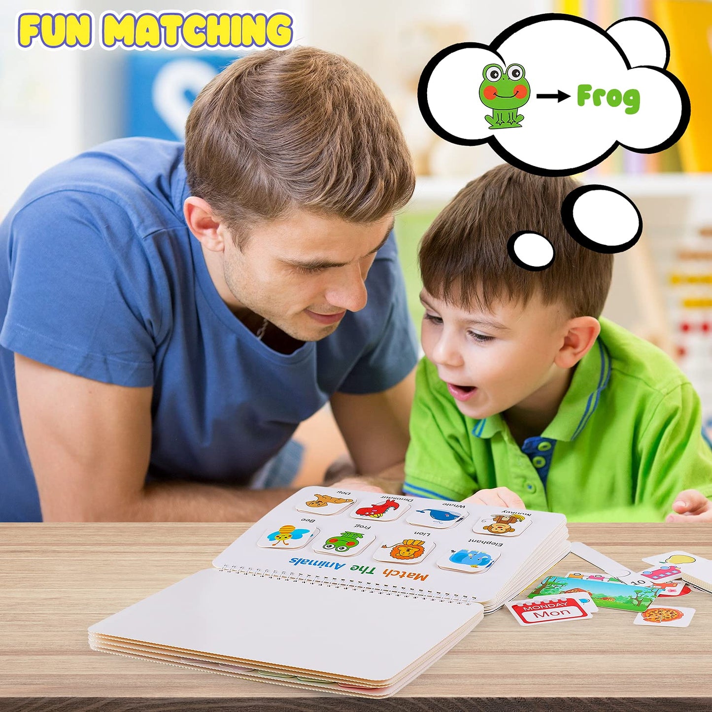 Huijing Montessori Busy Book – Preschool Learning Activity Binder with Tracing & Coloring, Autism-Friendly Educational Workbook for Toddlers