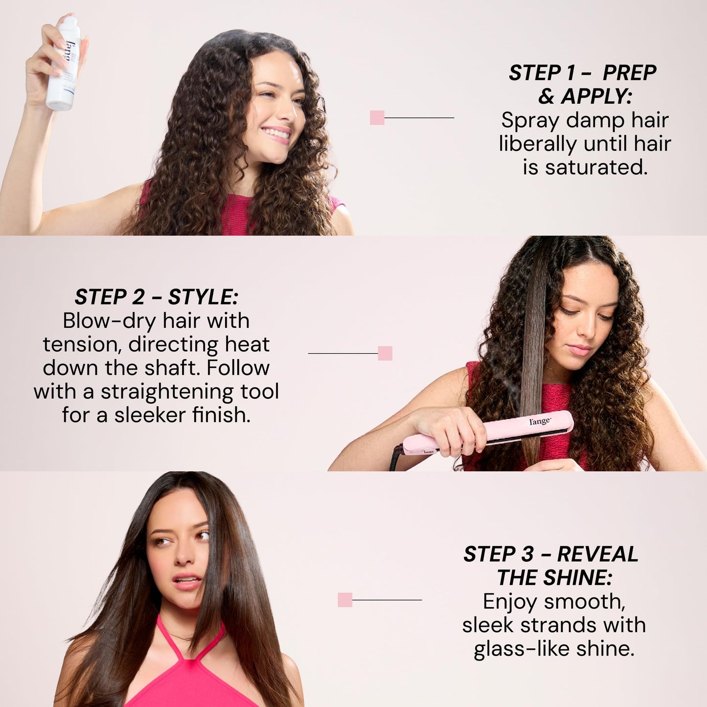 L'ANGE HAIR Extra Strength Glass Hair Anti-Frizz Thermal Blowout Extend | High-Performance Heat Protectant Spray for Ultimate Frizz Control & Shine |