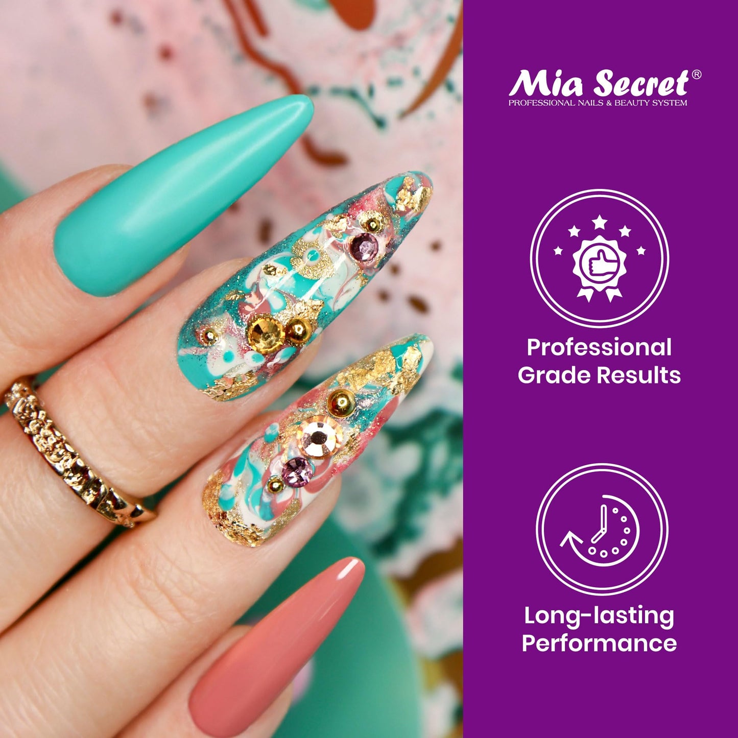 Mia Secret PREMIER NAIL BRUSHES 100% Kolinsky Hair MADE IN USA Prenium Nail Art Brushes (Pink, 10 OR/-2 OR) Beauty & Personal Care Mia Secret