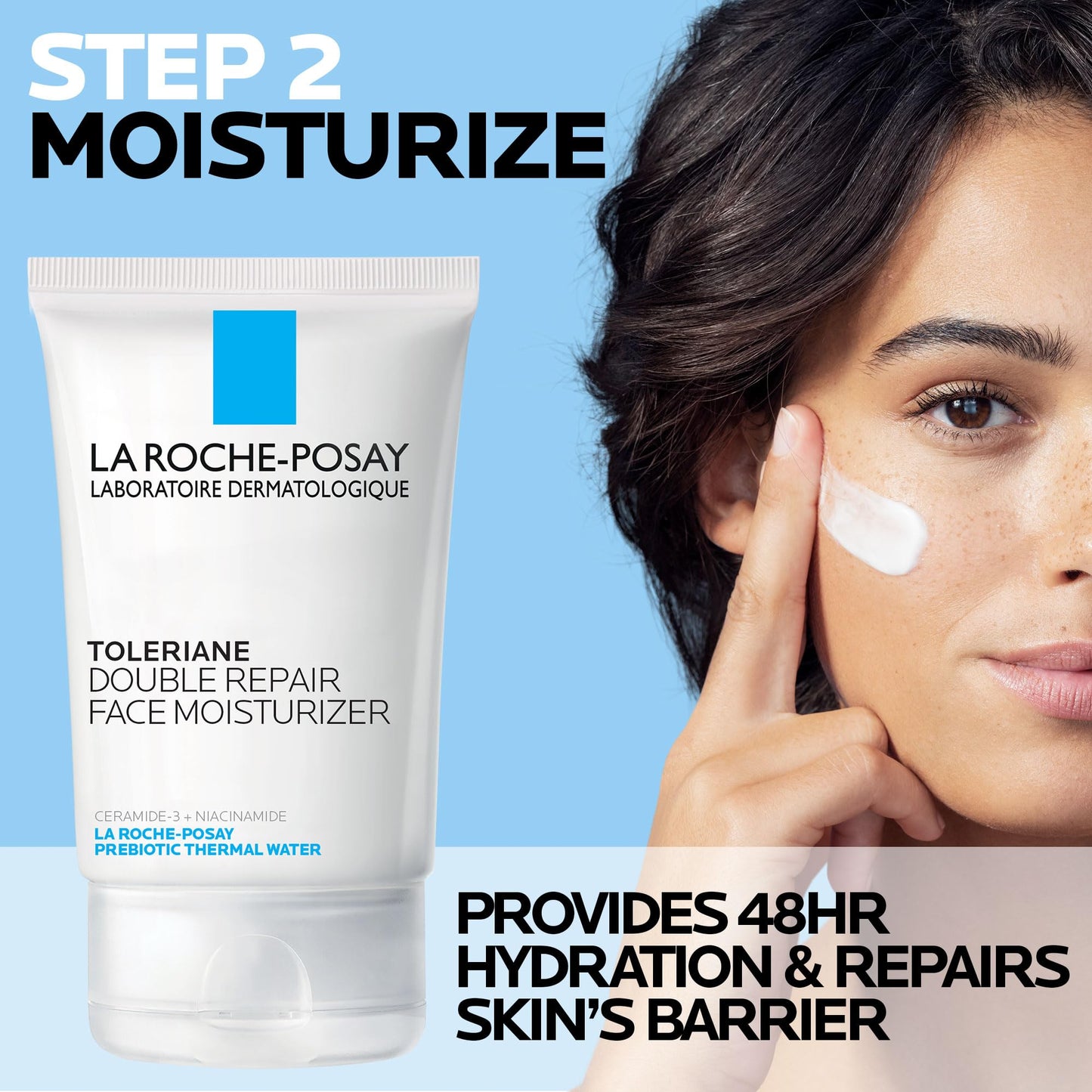 La Roche-Posay Toleraine Skin Care Set, Double Repair Face Moisturizer 100ml & Purifying Foaming Facial Cleanser 50ml, Oil Free Moisturizer & Face Beauty and Personal Care La Roche-Posay