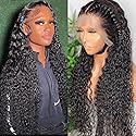 Water Wave Lace Front Wigs Human Hair Pre Plucked Baby Hair HD Transparent Wet and Wavy Lace Wigs 180% Density Brazilian Glueless 13x4 Water Wave Lace