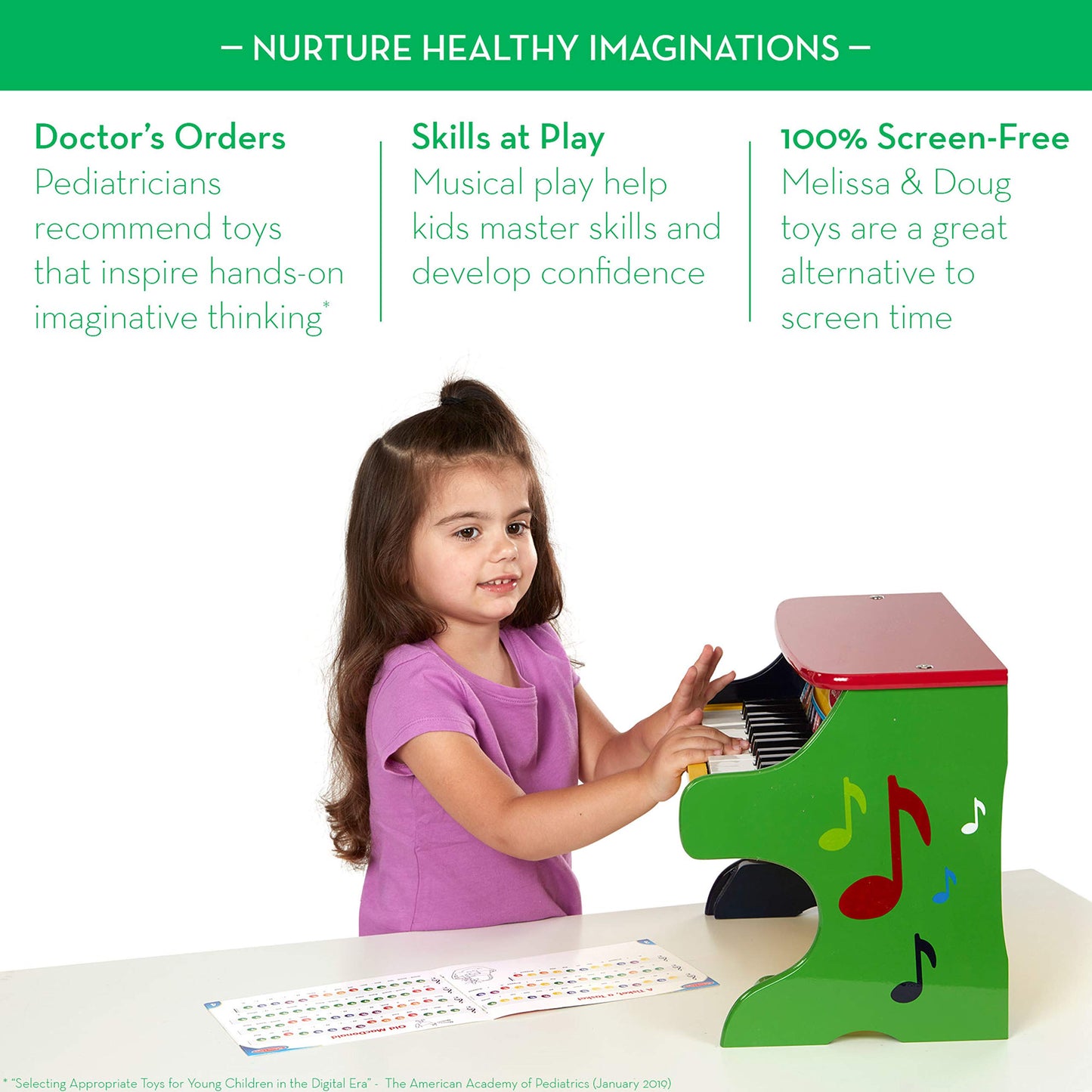 Melissa & Doug Learn-to-Play Piano with 25 Keys and Color-Coded Songbook Toy Piano Kids, Toddler Toys for Ages 3+