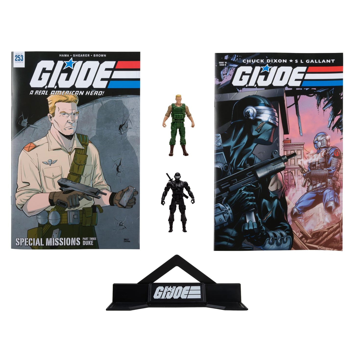McFarlane Toys - G.I. Joe Page Punchers 2pk Duke and Snake Eyes 3in Action Figures with 2 Comics