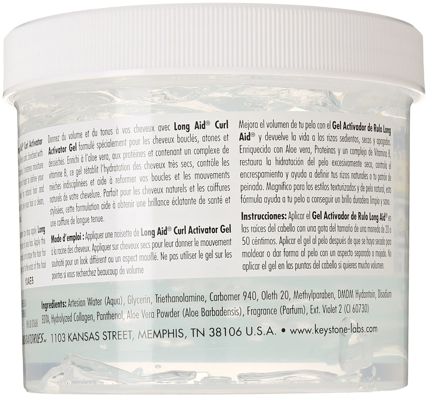 LONG AID Extra Dry Hair Activator Gel, 32 Oz