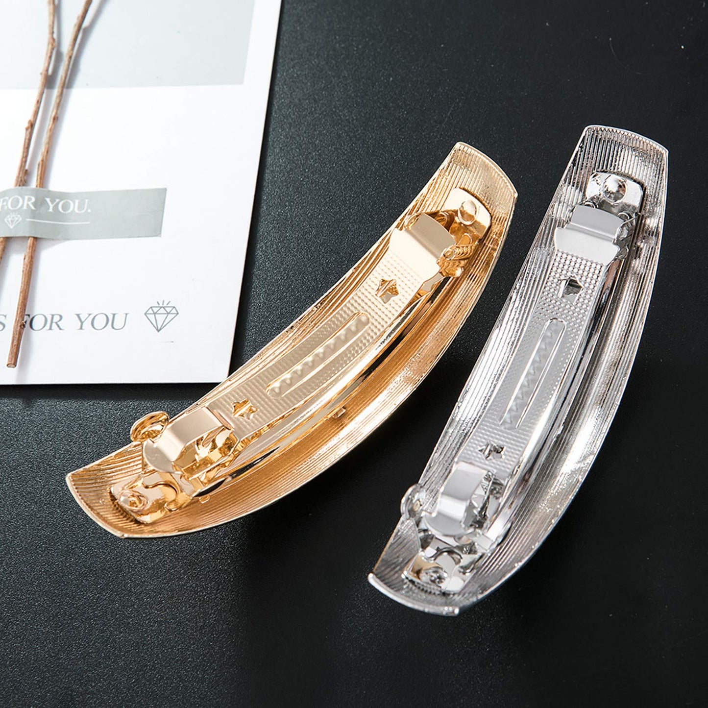 JinYu Hair Clips for Women Ladies, Simple Fashion Metal Hair Clips French Styles Hair Barrettes for Medium and Thick Hair, No Slip and Durable
