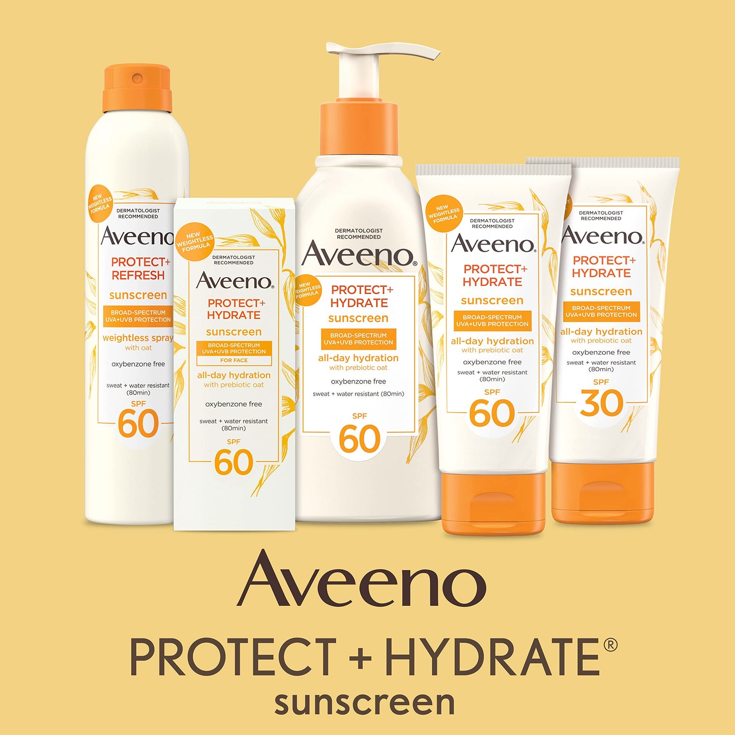 Aveeno Protect + Hydrate Face Sunscreen, SPF 60 Broad Spectrum, for Sensitive Skin, Travel Size, Water Resistant (80 minutes), Paraben, Oxybenzone Beauty and Personal Care Aveeno