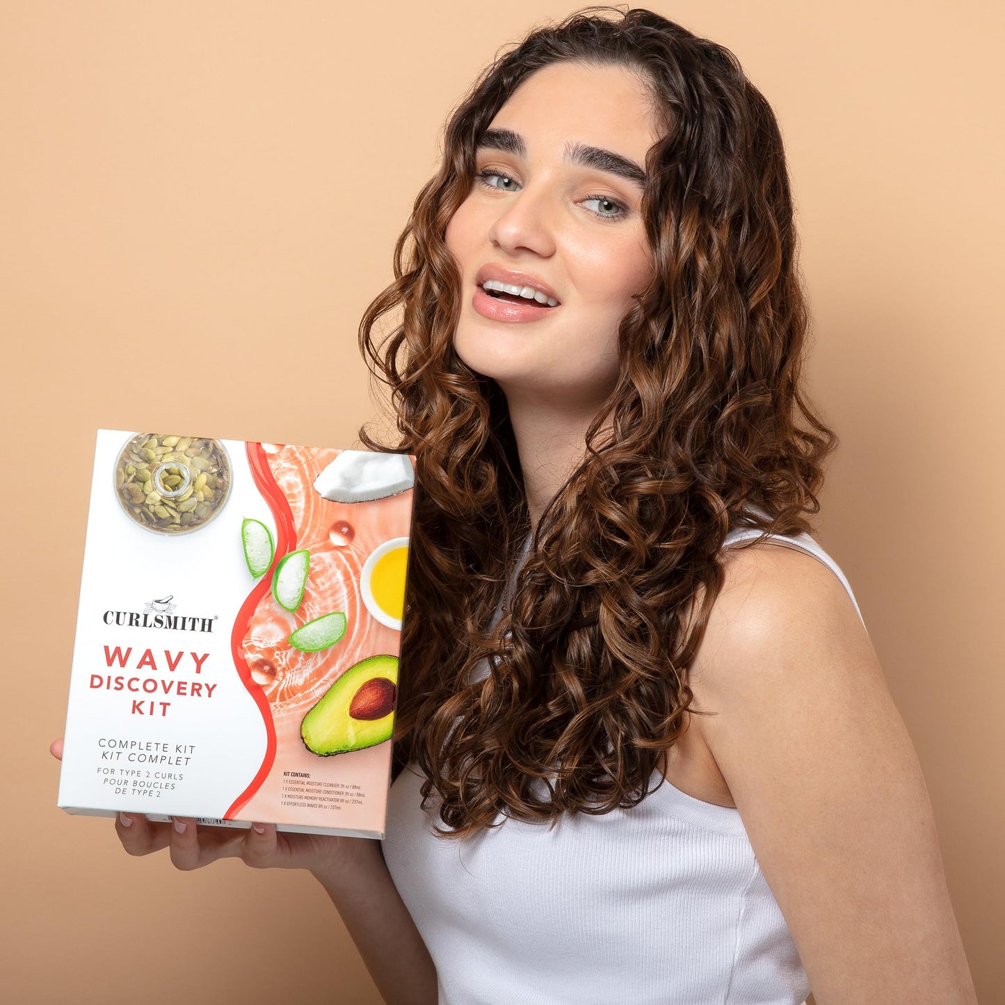 Curlsmith - Wavy Wash Day Discovery Kit | Complete Wash Day Kit, Perfect for People with Type 2 Curls | Cleanse, Control Frizz, Nourish & Hydrate Hair