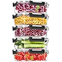 Skroam 5-Packs 36OZ Glass Food Storage Containers with Lids Airtight, Glass Meal Prep Container for Lunch, Pantry Organizers and Storage, Glass Lunch…