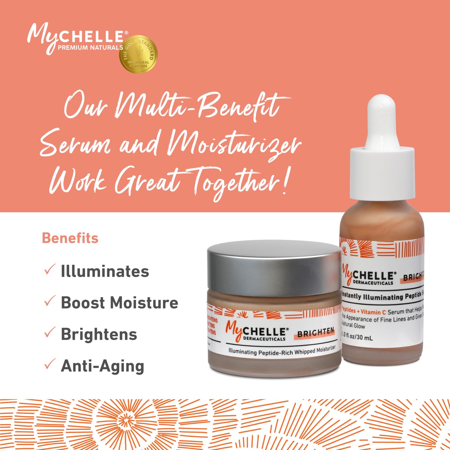 MYCHELLE Illuminating Peptide-Rich Whipped Moisturizer, 1.2 OZ