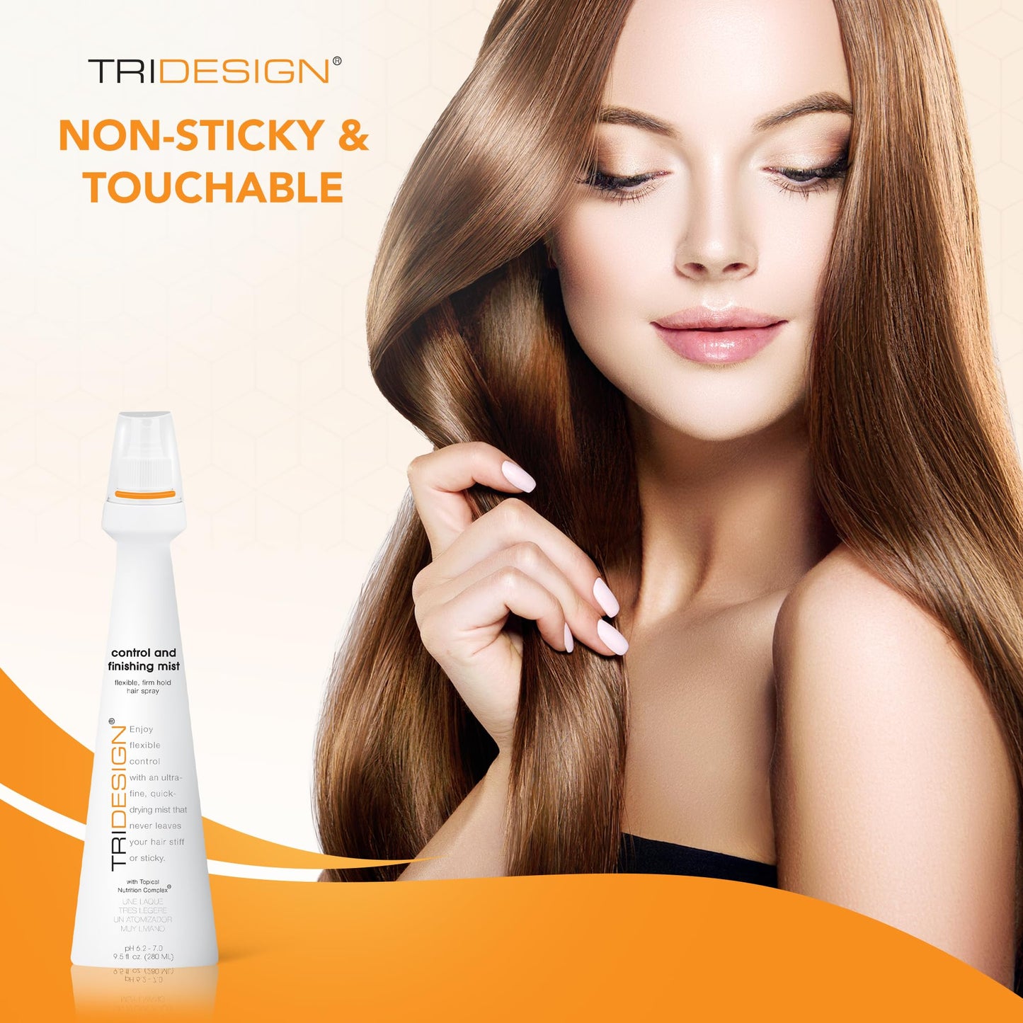 TRI Design Control and Finishing Mist - Volumizing for All Hair Types - Protect and Unleash Flexible Control with Ultra Fine Finishing for Fast Drying