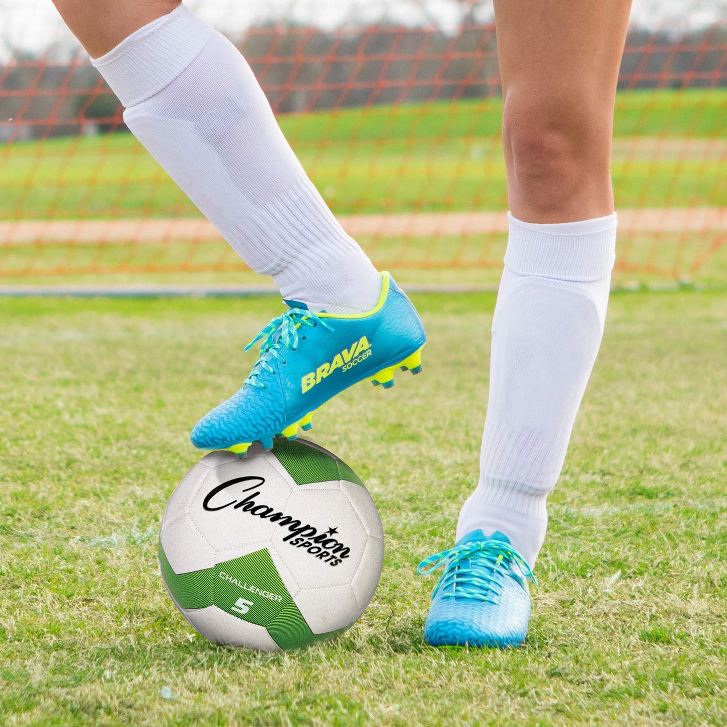 Champion Sports Challenger Soccer Ball, Size 5, Black/White