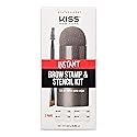 Kiss New York Professional Instant Brow Stamp and Stencil Kit Powder Stamp Eyebrow Shaping Kit (Dark Brown)