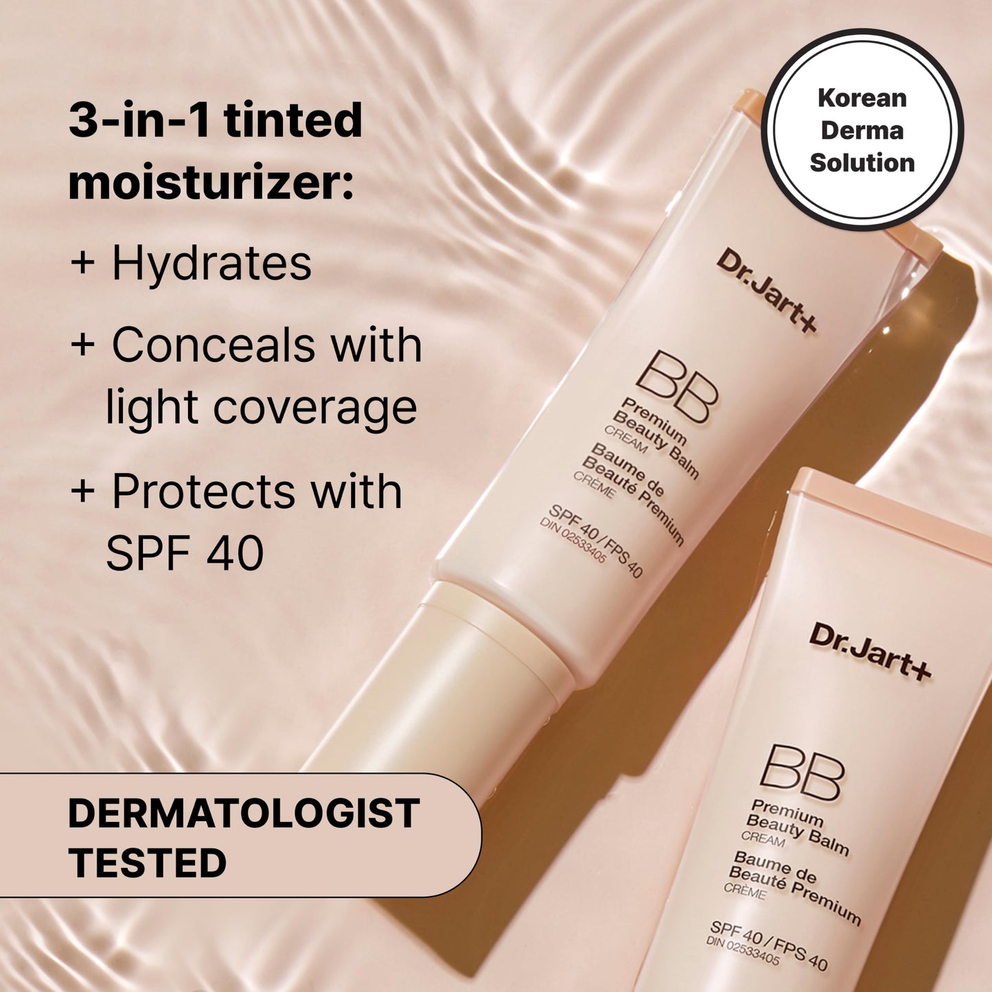 Dr.Jart+ Premium BB Korean Tinted Moisturizer with SPF 40 and Niacinamide | bb cream | Skin Tint | Korean Makeup, Fair-Light, 1.35 Fl Oz Beauty and Personal Care Dr.Jart+