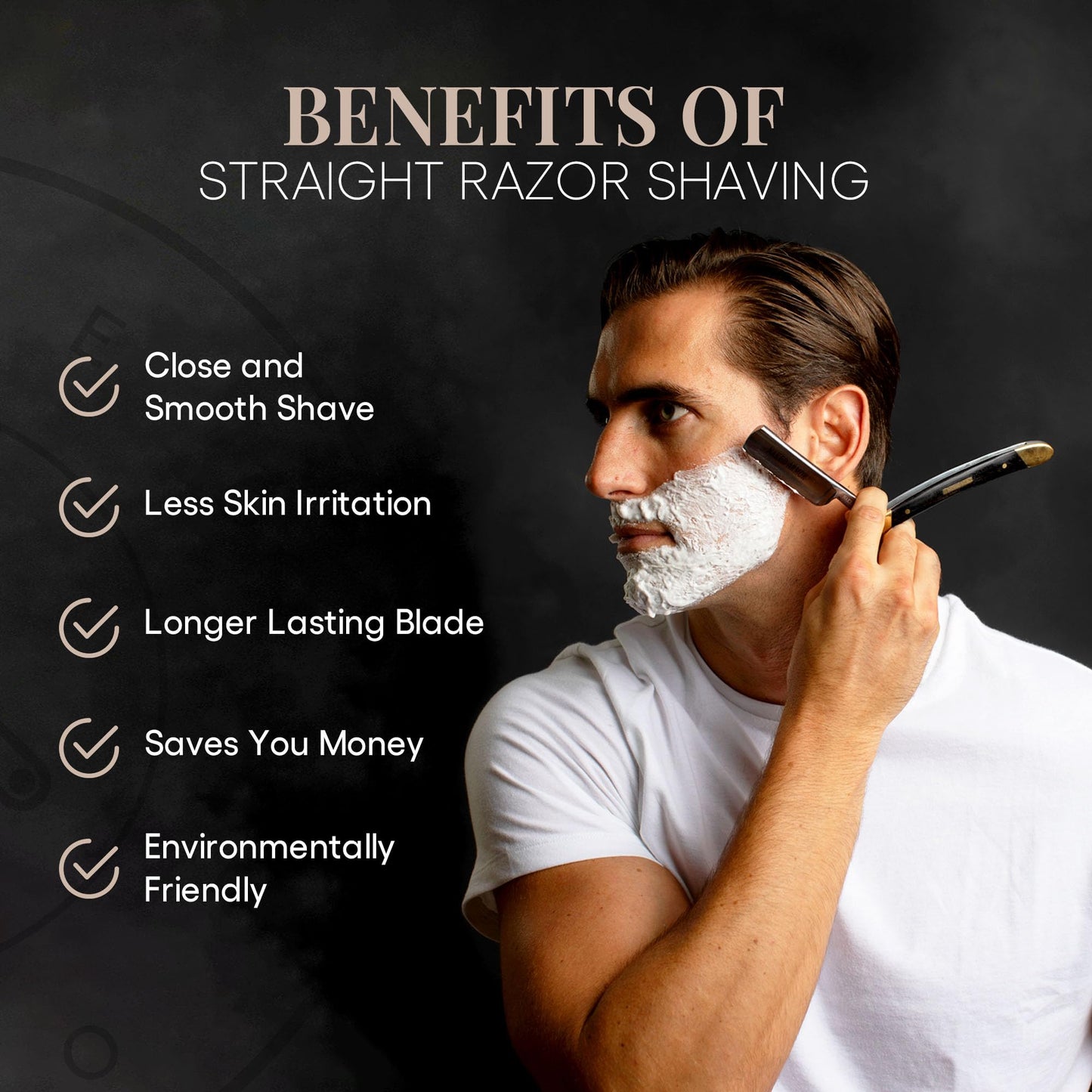 Naked Armor Solomon Straight Razor Kit - Complete Shaving Kit with Shave Ready Straight Razors for Men, Strop, Stand, Soap, Brush, Bowl, Case, Wet Beauty and Personal Care Naked Armor