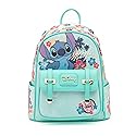 Wondapop - Stitch 11"" Vegan Leather Fashion Mini Backpack, Blue