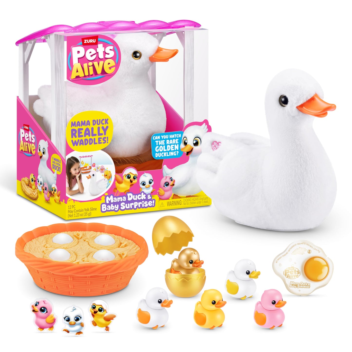 Pets Alive Mama & Baby Surprise, Mama Duck, Electronic Pet Toy