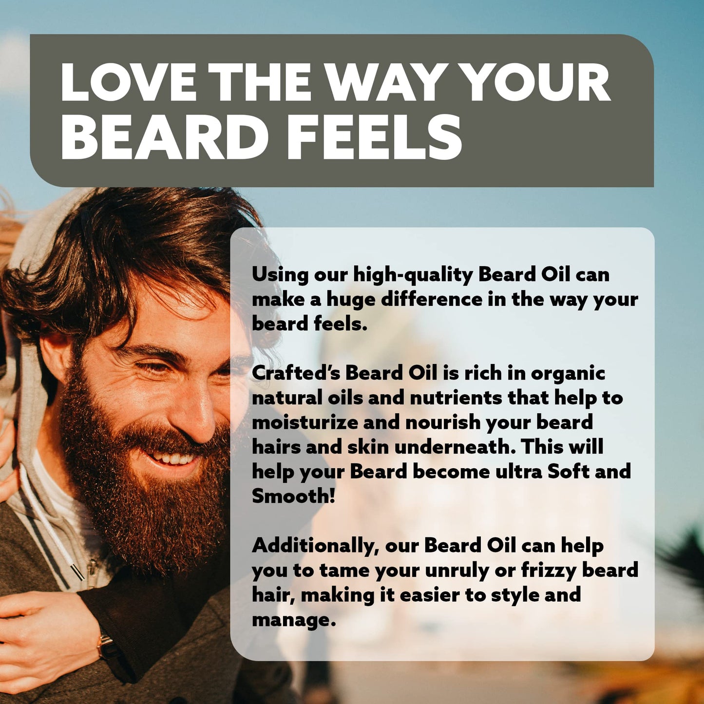 Beard Oil by Crafted Beards - Beard Oil Conditioner - Leave Your Beard Feeling Amazing - All Natural Ingredients - No Residue - Mustache Oil - 1oz Beauty and Personal Care Crafted Beards