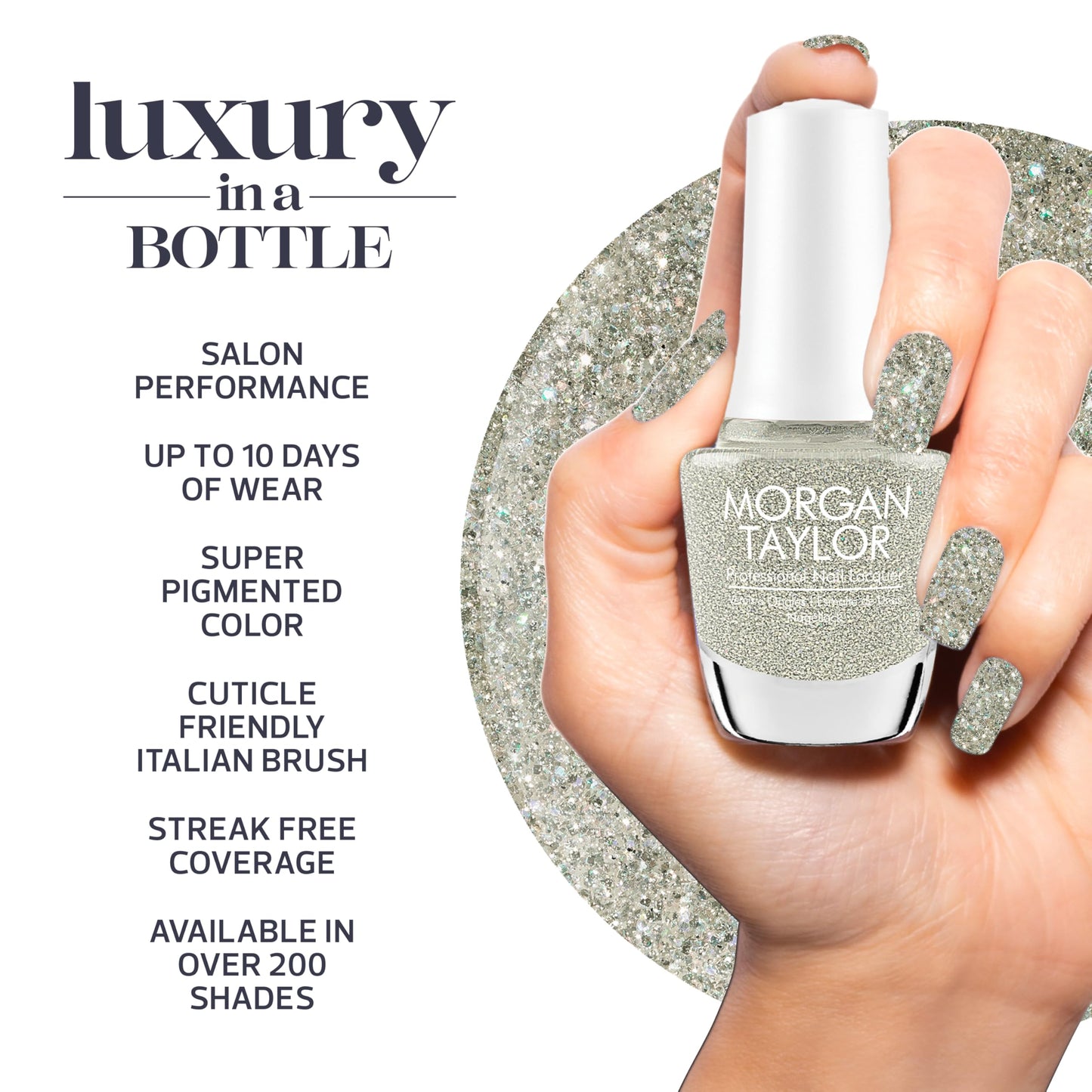 Morgan Taylor Holiday Winter Collection Floral Wonderland - 15mL Professional Lacquer, Chip-Resistant, Fast-Drying, Long-Lasting, High-Shine Finish Beauty & Personal Care Morgan Taylor