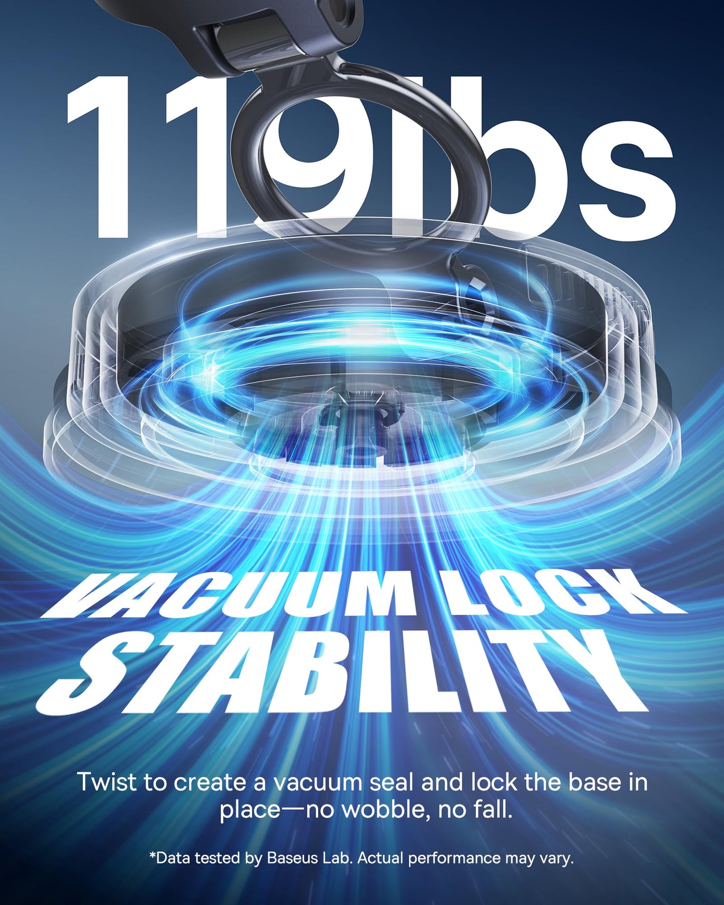 Baseus for Magsafe Car Mount, Vacuum 119LBS Magnetic Suction Cup Phone Holder for Car, 720° Adjustable Foldable Cell Phone Holder with Reusable…