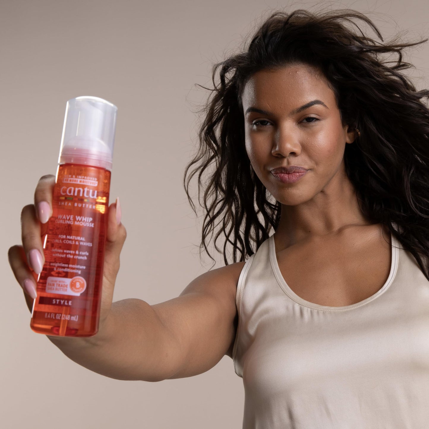 Cantu Shea Butter for Natural Hair Wave Whip Curling Mousse, 8.4 Ounce (Pack of 4)