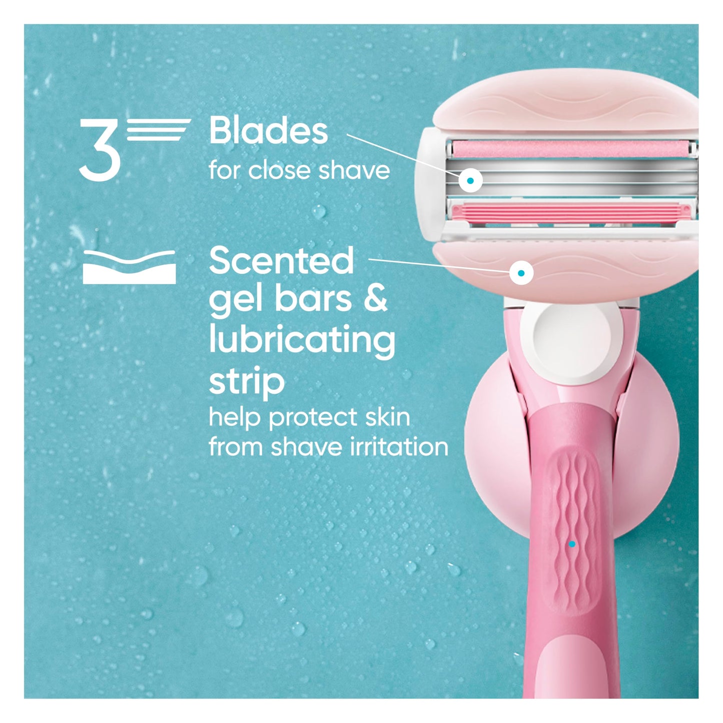 Gillette Venus ComfortGlide White Tea Women's Razor Refills, 4 Refill Cartridges, Fits Venus Reusable Razor Handles, 3-Bladed with Built-in Shave Gel Beauty and Personal Care Gillette Venus