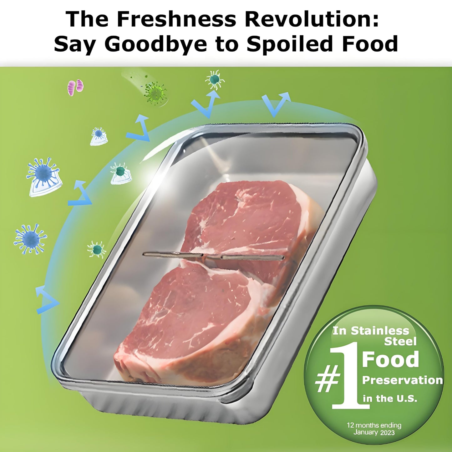 Cheese Container for Refrigerator, 2 Pack 304 Stainless Steel Airtight Deli Meat Storage Containers with Lids for Fridge, Dishwasher Safe Food…