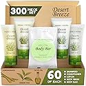 Travel Size Hotel Toiletry Set 300 Count 1 oz Bottles Guest Amenities for Vacation Rentals and Short Term Rentals Paraben Free Green Tea Lemongrass
